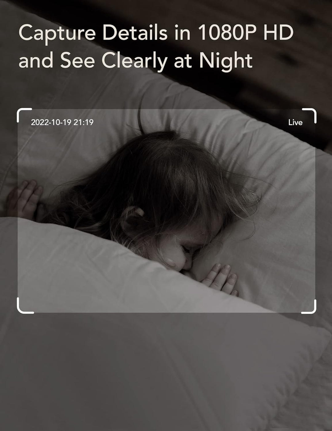 Nooie Monitor de bebé con detección de llanto, cámara y audio, visi...