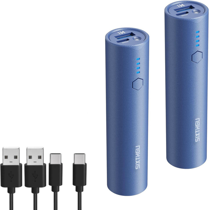 SIXTHGU Cargador portátil S03, 5000mAh, paquete de 2 bancos de ener...