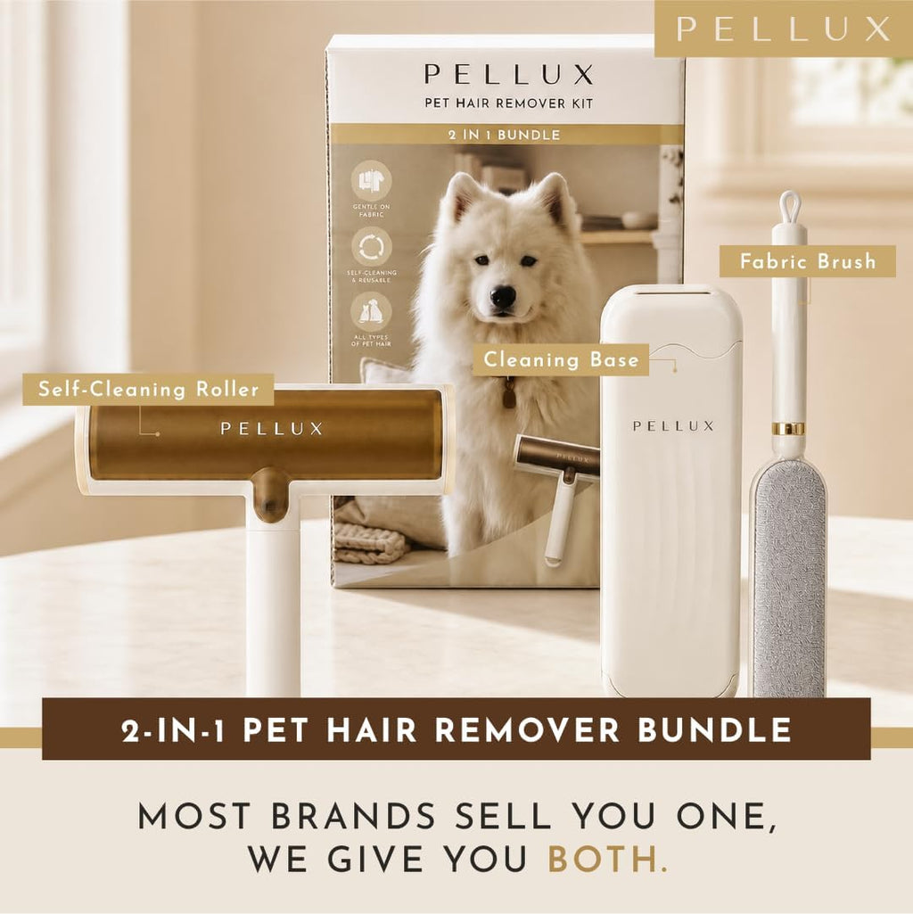 Kit de eliminación de pelo de mascotas 2 en 1, rodillo de pelusa reutilizable y cepillo de tela para pelo de perro y gato, herramienta de eliminación de piel autolimpiante para sofá, muebles