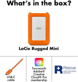 Mini disco disco duro portátil LaCie Rugged USB 3.0 , Naranja