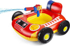 Flotadores de piscina para niños con pistola de agua, juguetes de piscina para niños de 4 a 8 años, flotadores de camión de bomberos para piscina, inflables de piscina para niños y niñas y niños