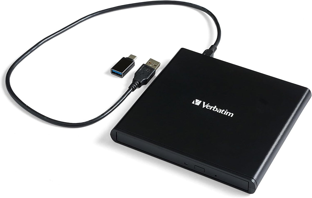 Verbatim Slimline - Unidad de CD \/ DVD USB 2.0, grabadora externa...