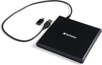Verbatim Slimline CD/DVD Writer, USB 2.0, M-DISC, 0.6 pulgadas x 5.6 pulgadas x 5.3 pulgadas