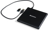 Verbatim Slimline - Unidad de CD \/ DVD USB 2.0, grabadora externa...