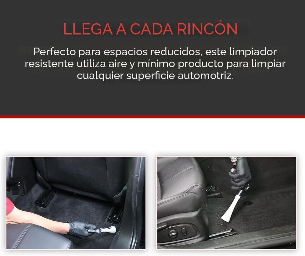 HI-TECH - Pistola de limpieza de aire Vortex II – Herramienta profesional de detalle automático para limpieza profunda de interiores y exteriores – Utiliza compresor de aire – Elimina polvo, suciedad