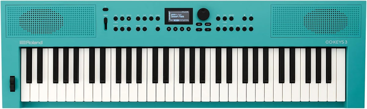 Roland GO:KEYS 3 Teclado de creación de música | Teclado de 61 notas | Altavoces estéreo integrados | Soporte Bluetooth de audio/MIDI para transmisión de música - Turquesa