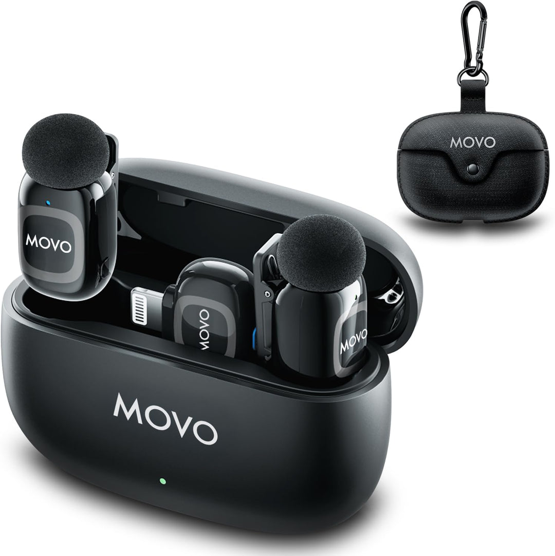 Movo NanoMic - Micrófono inalámbrico dual USB-C para iPhone 15\/16\...