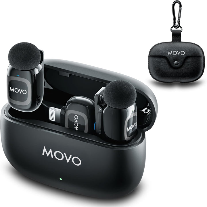 Movo NanoMic - Micrófono inalámbrico dual USB-C para iPhone 15\/16\...