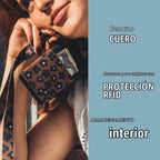 Thread Wallets Cartera de piel con cremallera y bloqueo RFID con tarjetero para hombres y mujeres, Rose polvo, Casual