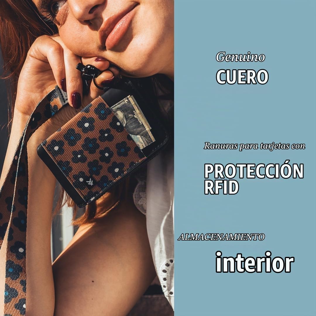 Thread Wallets Cartera de piel con cremallera y bloqueo RFID con tarjetero para hombres y mujeres, Rose polvo, Casual
