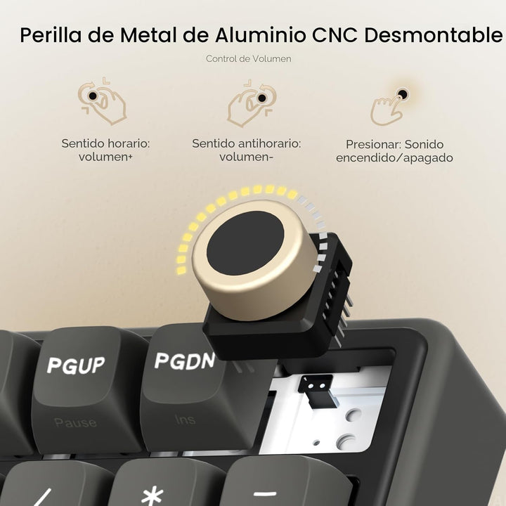 RK ROYAL KLUDGE R98 Pro - Teclado mecánico con cable, 96% teclado c...