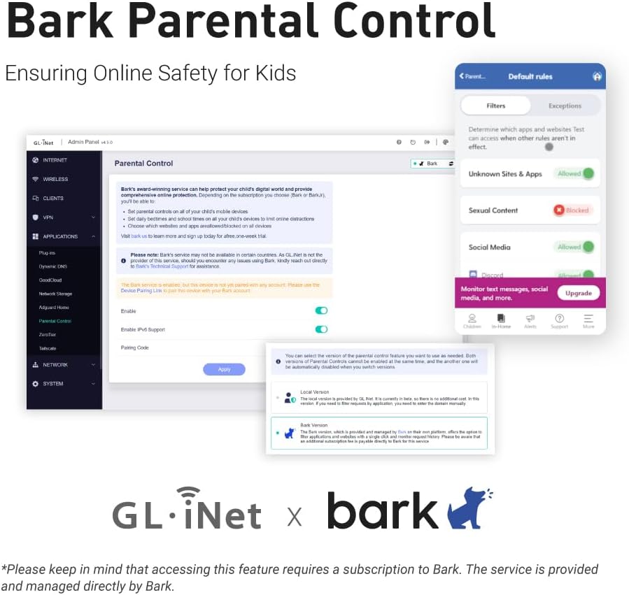GLiNet GL-MT6000 WiFi 6 Routers de juegos de alta