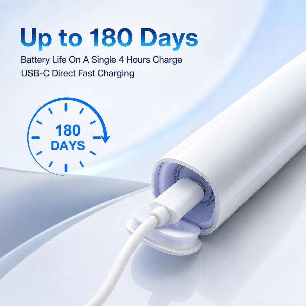 Cepillo de dientes eléctrico Sonic para adultos, batería de 180