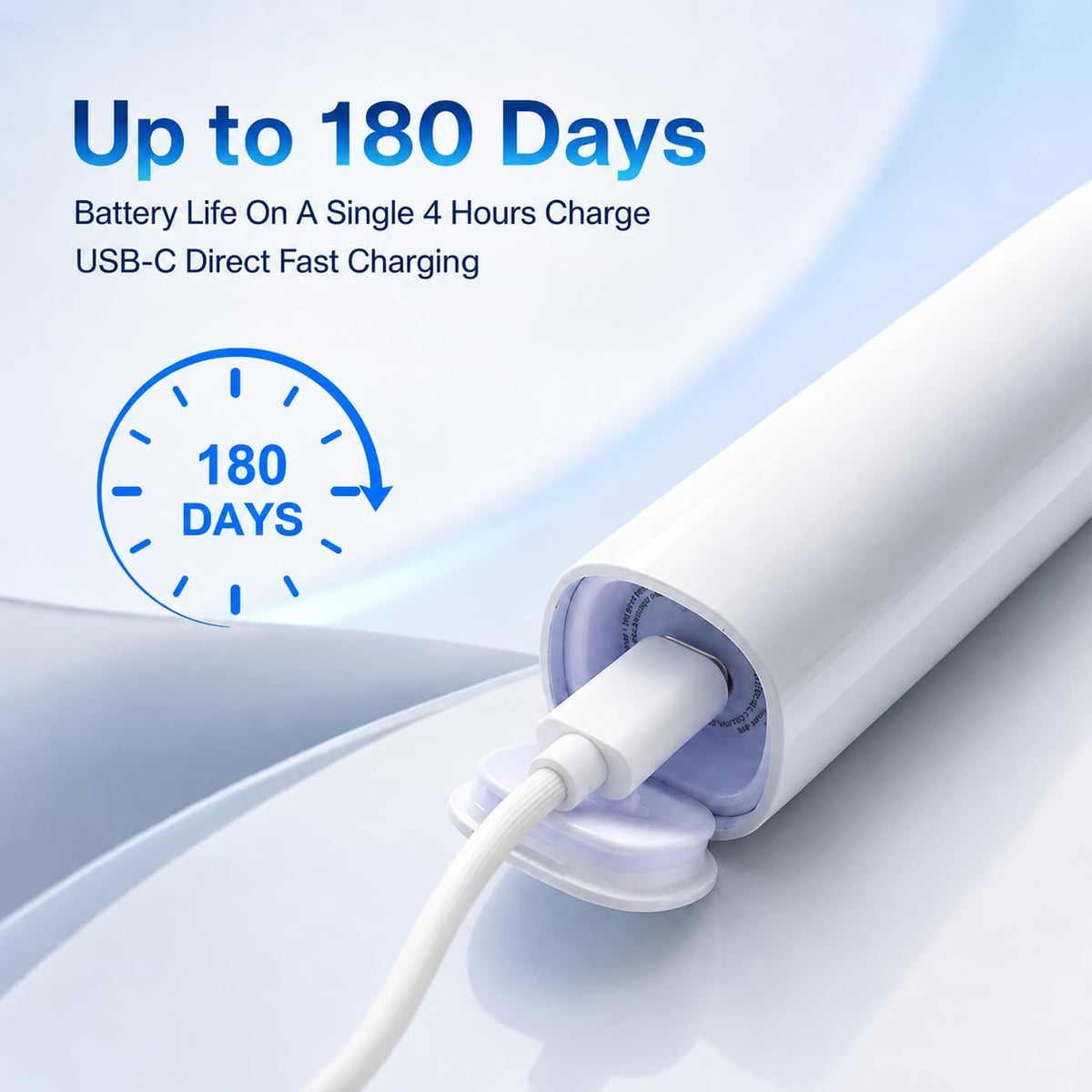 Cepillo de dientes eléctrico Sonic para adultos, batería de 180