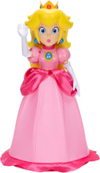 Super Mario Yours Truly, Princess Peach Figura de acción coleccionable de muñeca mide aproximadamente 12 pulgadas de alto, con 6 puntos de articulación, más de 25 citas de videojuegos, sonidos y