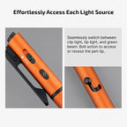 OLIGHT O'Pen 3 Pen - Linterna EDC recargable USB-C, naranja