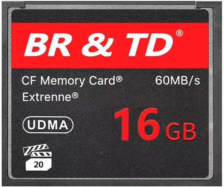 BR  TD Tarjeta de memoria CF UDMA Velocidad de hasta