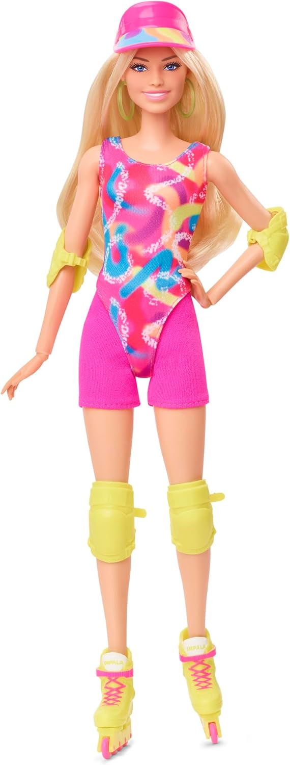 Barbie The Movie Margot Robbie - Muñeca de patinaje con traje de ne...