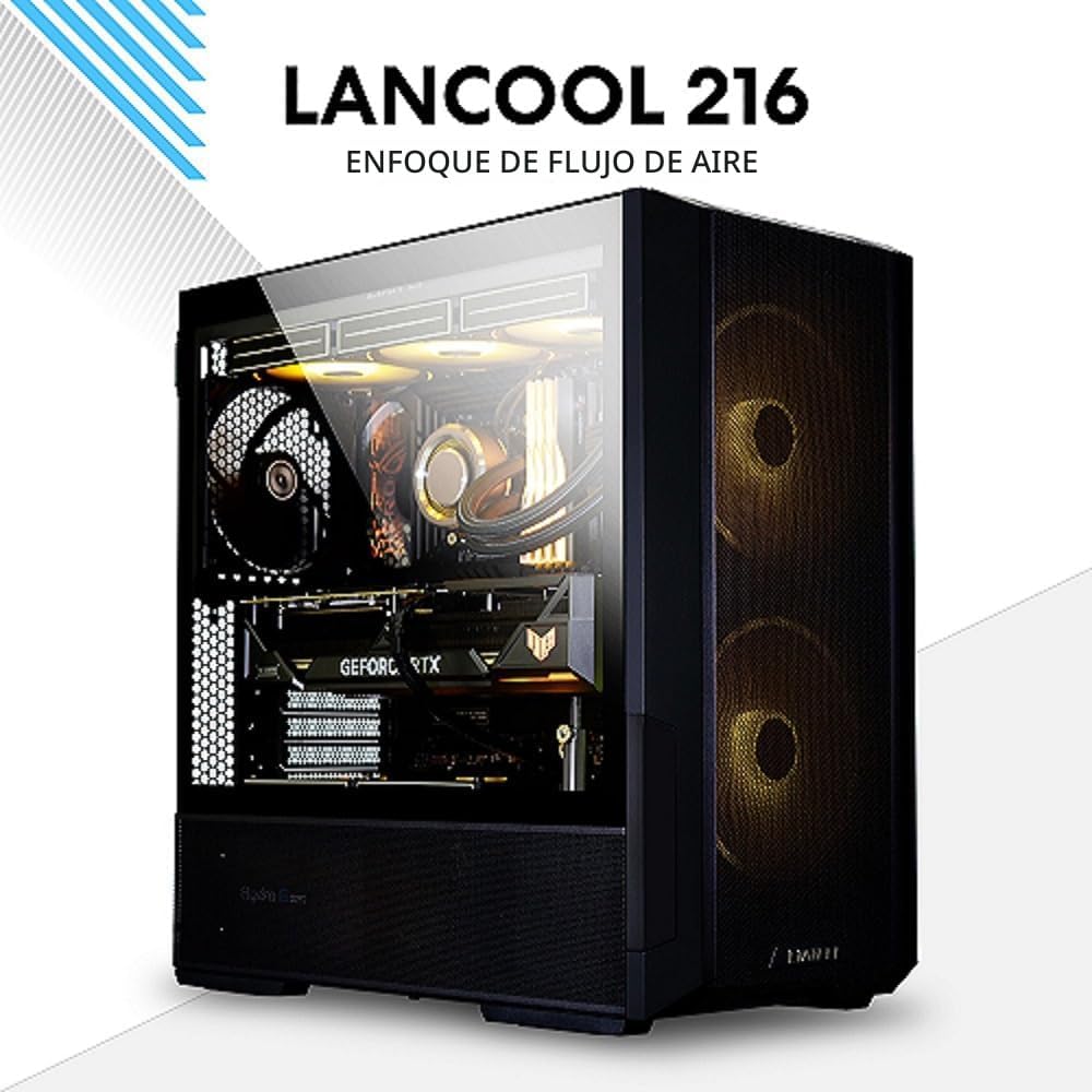 Lian Li LANCOOL 216 E-ATX Carcasa de PC, Carcasa de Juego RGB con E...