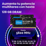 Crucial CT32G56C46S5 - Memoria RAM DDR5 de 32GB, 5600MHz (o 5200MHz...