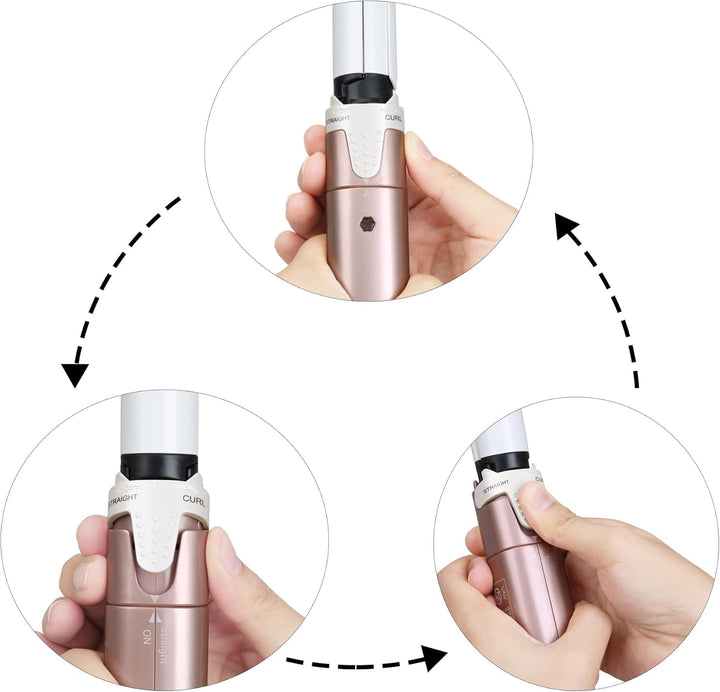 VAV Mini Plancha rizadora de pelo 2 en 1 de viaje, plancha plana de...