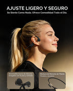 PSIER Auriculares de conducción ósea, auriculares de conducción ósea, Bluetooth inalámbrico 6.0