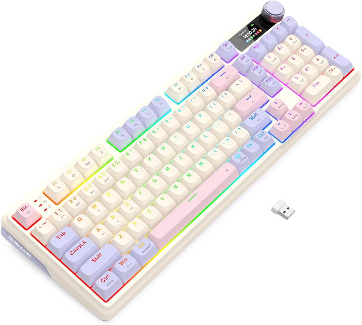 Redragon K768 PRO Teclado inalámbrico de 98 teclas para juegos, pan...