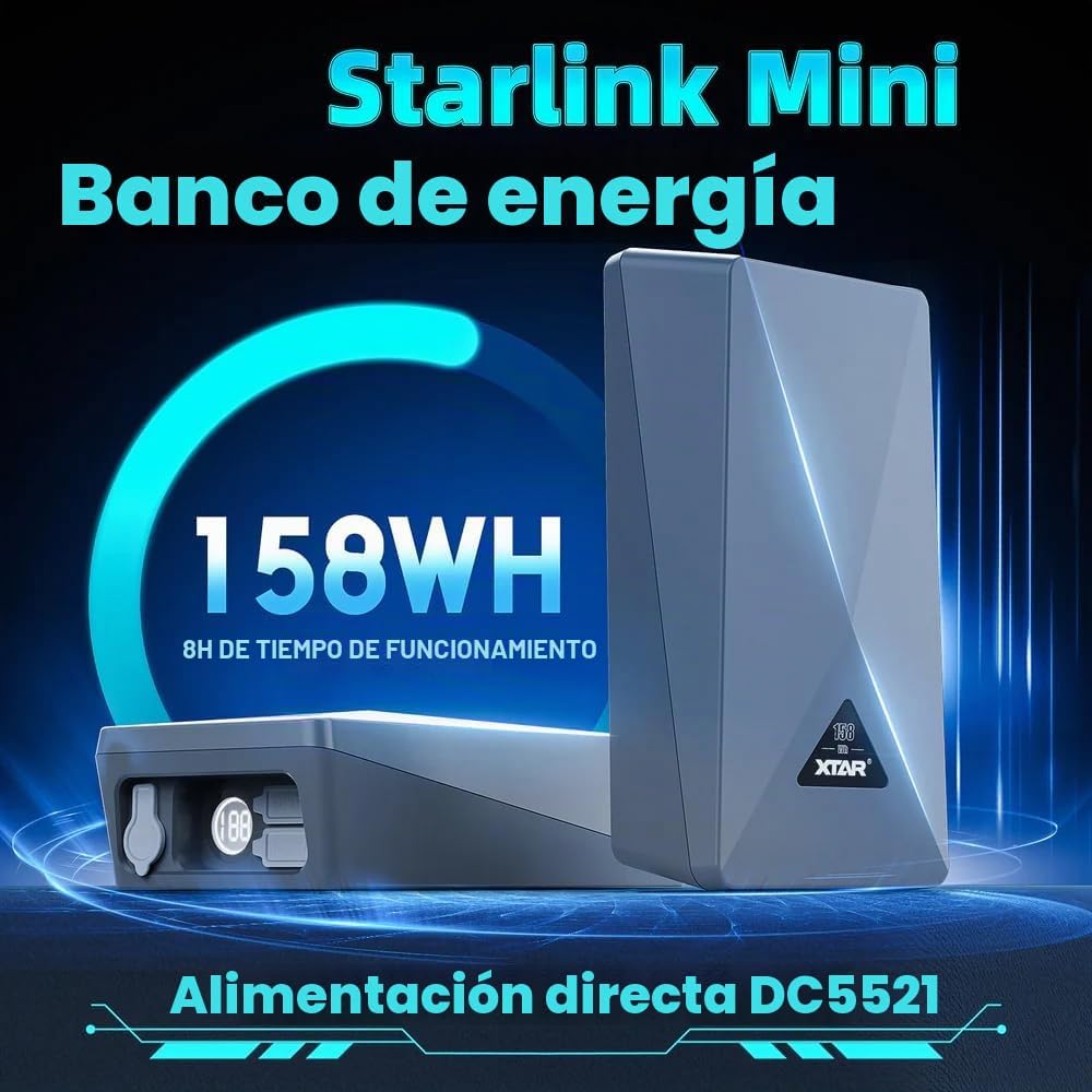 XTAR -Link MP158 Banco de energía portátil para Starlink Mini, ejec...