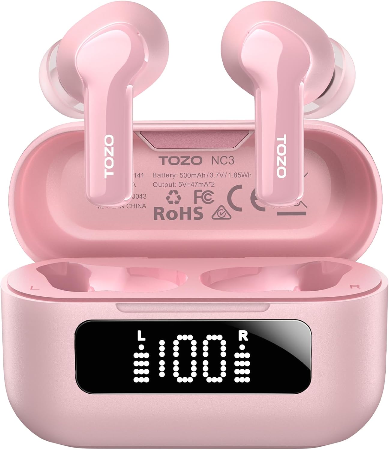 TOZO Auriculares inalámbricos híbridos con cancelación activa de ru...