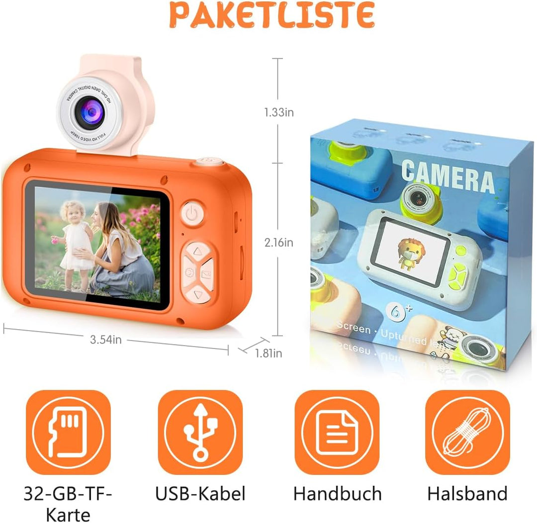 ARNSSIEN Cámara para niños, cámara digital de juguete para niños pe...