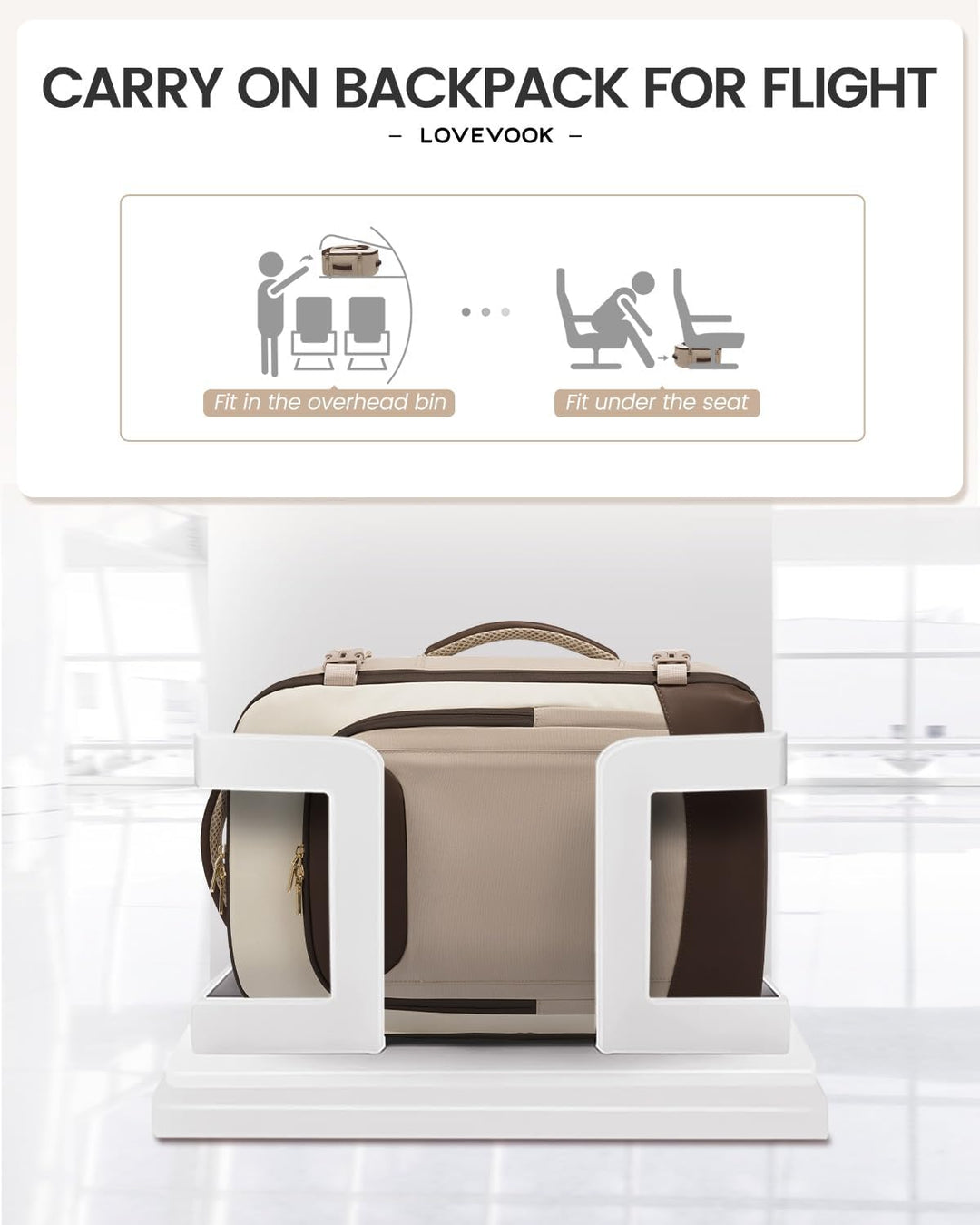 LOVEVOOK Mochila de viaje de 40 L para mujeres y hombres, mochila g...