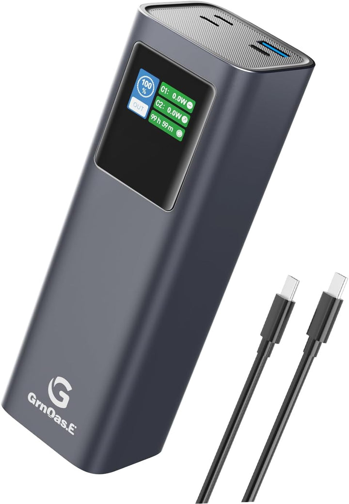 GrnOas.E 27000mAh Power Bank, Cargador portátil para laptop de 140W...