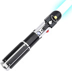 Sable de luz de duelo para adultos, empuñadura de metal con 12 colores RGB, 16 fuentes de sonido, control de movimiento suave, control de movimiento, recargable, sables de luz Force FX