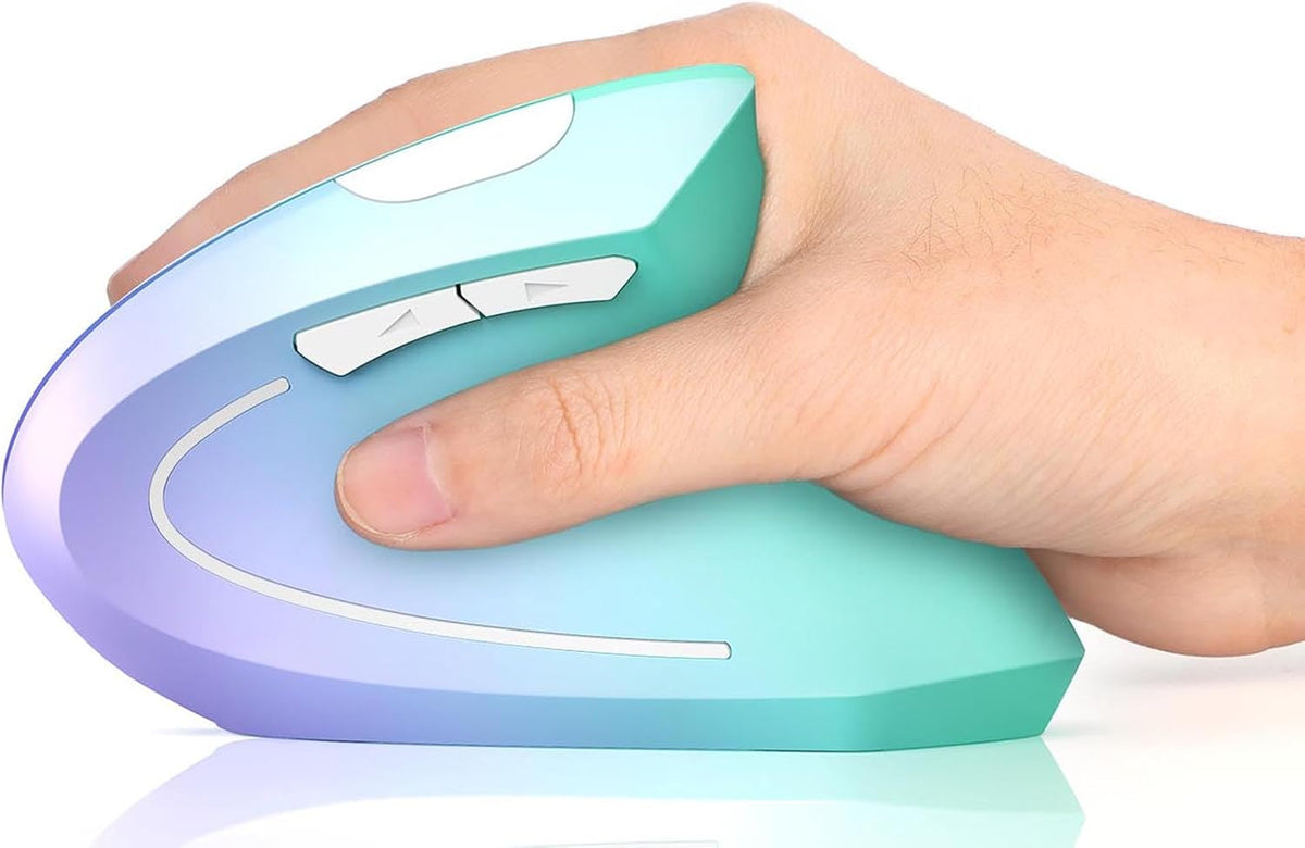 Lekvey Ratón ergonómico, ratón vertical inalámbrico, ratón recargab...