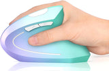 Lekvey Ratón ergonómico, ratón vertical inalámbrico, ratón recargab...