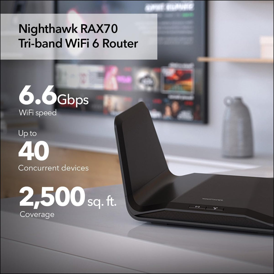 NETGEAR Nighthawk 8-Stream WiFi 6 Router (RAX70) - Características...