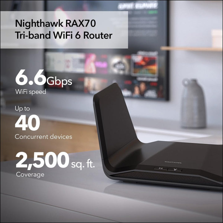 NETGEAR Nighthawk 8-Stream WiFi 6 Router (RAX70) - Características...