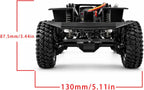 TRX4M Kit de chasis de nailon con caja de cambios de 2 velocidades, distancia entre ejes de 6.102 in premontada 1/18 RC marco sobre orugas para TRX4M Bronco Defender JJRC C8809 C8801