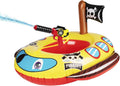 Flotadores inflables de piscina para niños con pistola de agua, flotadores de piscina de barco pirata para niños pequeños, juguetes de piscina inflables para niños de 4 a 8 años, juguetes acuáticos