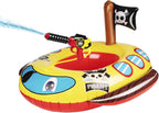 Flotadores inflables de piscina para niños con pistola de agua, flotadores de piscina de barco pirata para niños pequeños, juguetes de piscina inflables para niños de 4 a 8 años, juguetes acuáticos