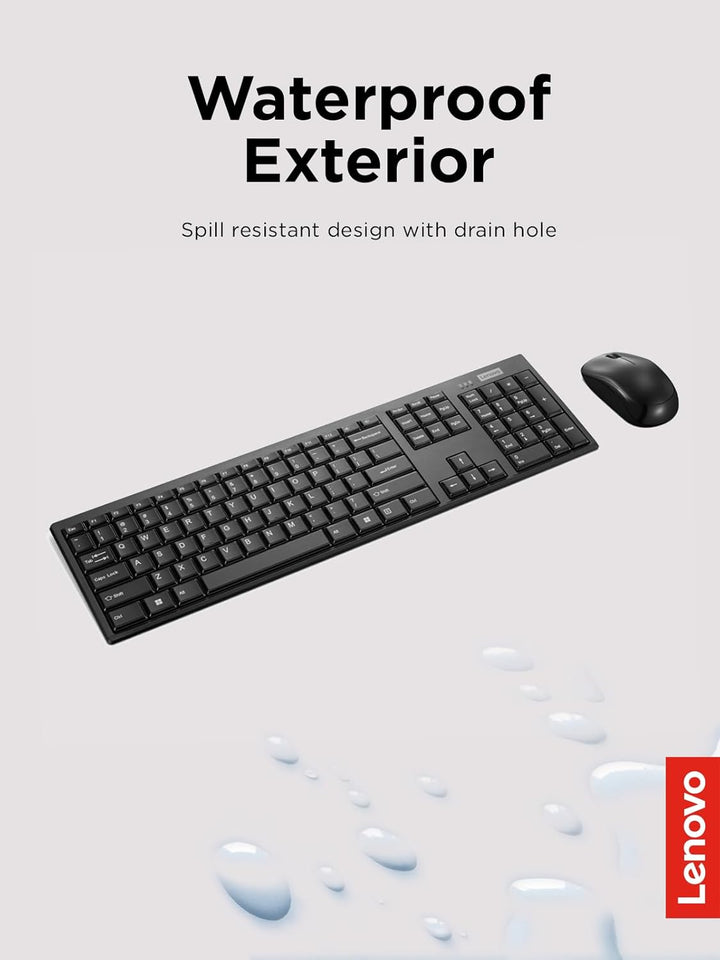 Lenovo Combo de teclado y mouse inalámbricos 100 - Juego inalámbric...
