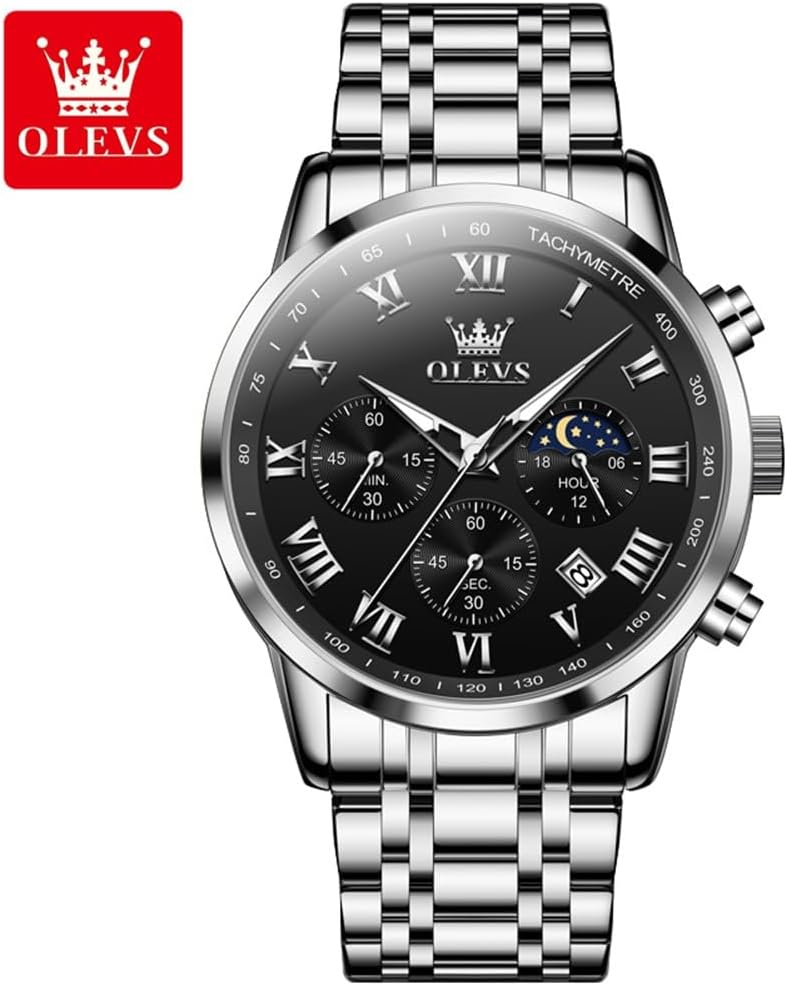 OLEVS Reloj multifunción para hombre, cronógrafo luminoso impermeable con