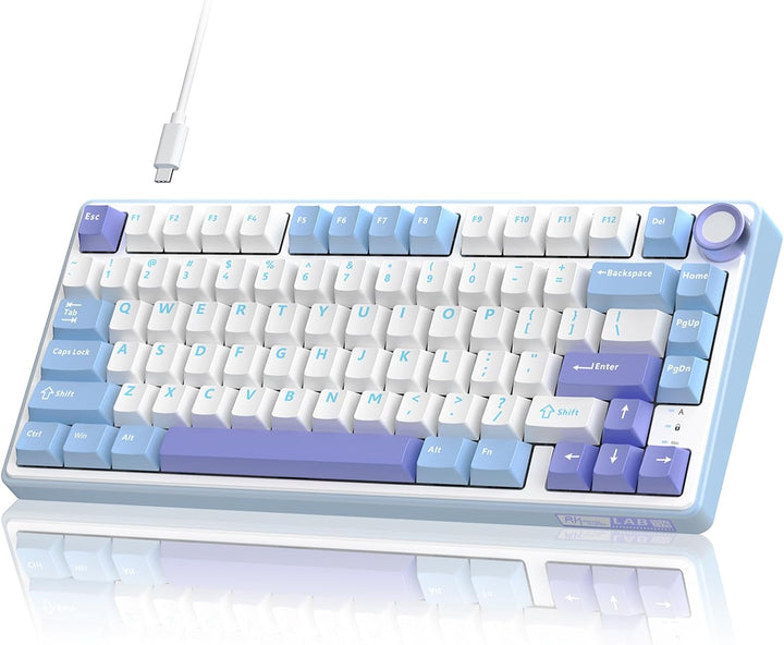 RK ROYAL KLUDGE Teclado Mecánico R75 Cableado con Perilla de Volume...