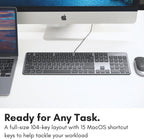 Macally Teclado delgado con cable USB para Mac, compatible con Appl...