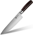 HexClad Cuchillo de chef japonés de acero inoxidable de Damasco de 8