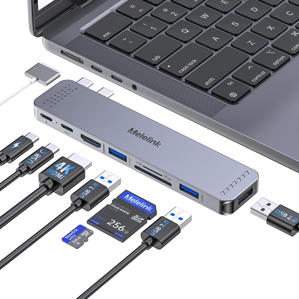 Adaptador de concentrador USB C para MacBook Pro\/Air M5 M4 M3 M2 M...