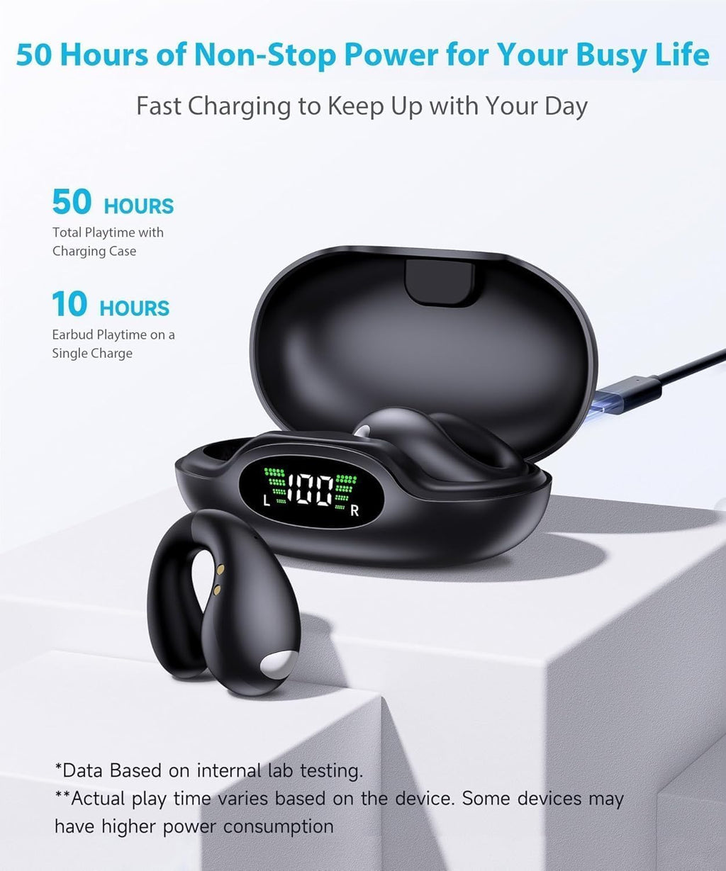 Boytond Auriculares ultra abiertos: cómodos auriculares de conducci...