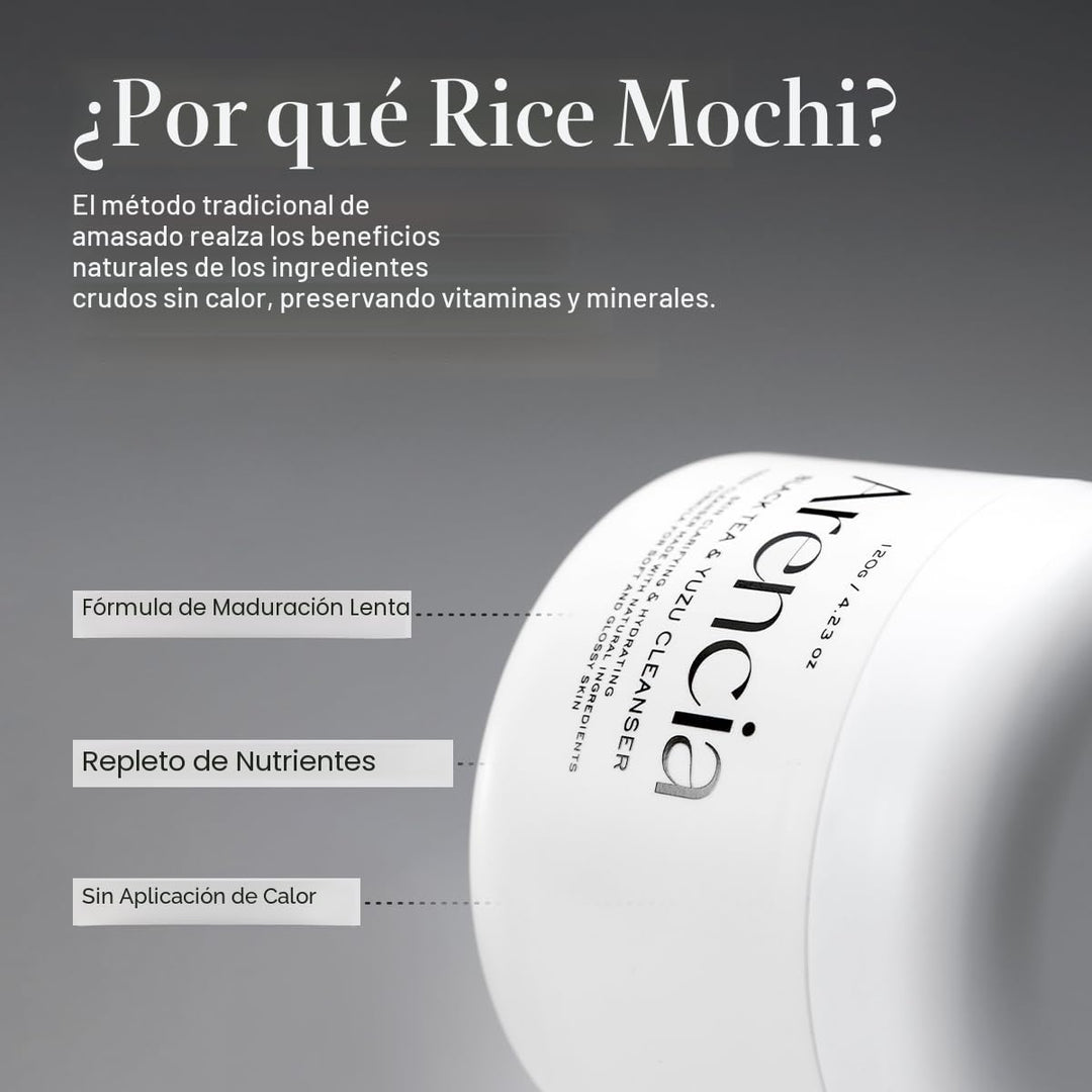 ARENCIA Limpiador facial Mochi de arroz con té negro, 4.23 oz, cuid...