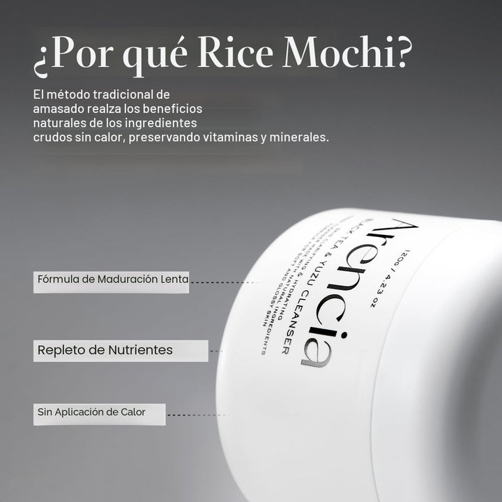 ARENCIA Limpiador facial Mochi de arroz con té negro, 4.23 oz, cuid...
