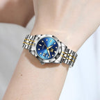 OPK Reloj de pulsera para mujer de acero inoxidable para mujer